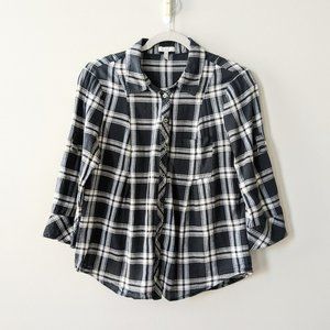 Joie Plaid Kylar B Shirt in Black/White